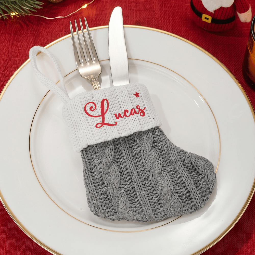 Personalised Multicolour Handmade Christmas Stocking with Name Home Decoration Christmas Gift for Family Friend 7