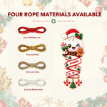 Personalized Multicolor Santa Hat Ribbon Dumpling Acrylic Hanging Ornament with Name Tree Decoration Christmas Gift for Family Kids Friends