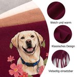 Personalisierter Winterschal im floralen Aquarell-Design | mit Haustier-Foto & Namen | Weicher Damenschal | Geschenk für Hunde- & Katzenbesitzer 7
