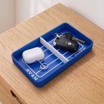 Personalized 3D Printed Mini Tennis Court Design Catchall Snap Tray with Name Desktop Storage Organizer Birthday Gift for Tennis Players Lovers 6