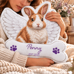 Personalised Cute Pet Photo Angel Wing Soft Cushion with Name and Date Home Decor Pet Loss Memorial Sympathy Gift for Pet Owners 6