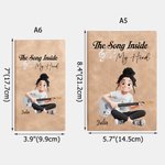 Personalised The Song Inside My Heart Guitar Cartoon Character A5 A6 Notebook with Name Birthday Music Festival Gift for Music Lover Musician Reader 8