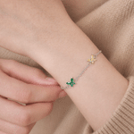 Personligt armband i sterlingsilver med 1–5 fjärilsformade födelsestenar – elegant smycke, perfekt som födelsedags- eller jubileumspresent till kvinnor och flickor 7