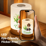 Lampada da notte con controllo tattile, decorazione per la casa personalizzata con fiore di nascita e illustrazione in stile 3D, con nome, ideale come regalo di compleanno per familiari e amici