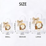 Personalised Highland Cow Christmas Wreath Transparent Gift Bag with Name Initial and Bow Christmas Gift for Family Children Highland Cow Lovers 7