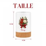 Veilleuse tactile personnalisée avec nom et bouquet fleur de naissance - Cadeau de fête Noël pour la famille