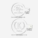 Personalized Simple Logo Food-Grade Acrylic Coffee Latte Art Mold with Initial Name and Date Coffee Bar Accessory Opening Gift for Coffee Lover