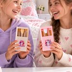 Personalized Cute Birth Flower Unicorn Makeup Brush  with Name Case Birthday Christmas Gift for Girls Young Females
