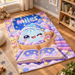 Personalised Night Sky Book Glitter Dumpling Soft Throw Blanket with Name Home Decor Christmas Birthday Gift for Family Kids 2
