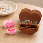 Personalized 3D Printed Funny Middle Finger Heart Shaped Gift Box with Text Anniversary Birthday Gift for Boyfriend Girlfriend