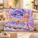 Personalised Night Sky Book Glitter Dumpling Soft Throw Blanket with Name Home Decor Christmas Birthday Gift for Family Kids 9
