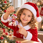 Décoration de Noël personnalisée en acrylique avec effet 3D : licorne et renne fantastiques, avec le prénom et la photo du visage de l'enfant – Décoration de sapin, cadeau de Noël pour les enfants et leurs amis 3