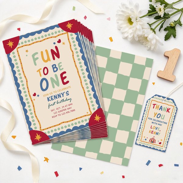 Etichette regalo personalizzate a tema circo per inviti alla festa del primo compleanno del bambino, con nome; regalo per baby shower e compleanni dei più piccoli, per famiglie con neonati
