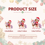 Décoration de Noël personnalisée en acrylique avec effet 3D : licorne et renne fantastiques, avec le prénom et la photo du visage de l'enfant – Décoration de sapin, cadeau de Noël pour les enfants et leurs amis 8
