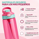 Botella de agua infantil personalizada de tritan con personaje de dibujos animados y nombre regalo de cumpleaños y vuelta al cole para niños niñas 10