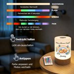 Personalisiertes Nachtlicht mit Haustierengel, Trauerspruch & Namen | Kabellos & Dimmbar | Regenbogenbrücke | Trauergeschenk für Herrchen & Frauchen 9