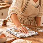 Torchon de cuisine personnalisé vintage sur le thème de la pâtisserie, du pain et des gaufres, avec inscription – Cadeau de pendaison de crémaillère ou d'anniversaire pour les passionnés de pâtisserie 6