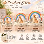 Personalised 3D-Effect Artwork Rainbow Pet Photo Angel Wing Acrylic Plaque with Name and Text Sympathy Memorial Bereavement Gift for Pet Owners