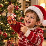 Décoration de Noël personnalisée en acrylique avec effet 3D : licorne et renne fantastiques, avec le prénom et la photo du visage de l'enfant – Décoration de sapin, cadeau de Noël pour les enfants et leurs amis 6