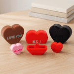 Personalized 3D Printed Funny Middle Finger Heart Shaped Gift Box with Text Anniversary Birthday Gift for Boyfriend Girlfriend