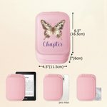 Boîte à bijoux personnalisée en cuir PU sur le thème des papillons et des fleurs de naissance, avec prénom et miroir de maquillage LED tricolore réglable – Cadeau d'anniversaire pour femme, à utiliser au quotidien 9