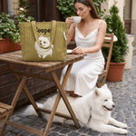 Personalised Funny Pet Photo Corduroy Tote Bag with Name Daily Use Pet Party Birthday Gift for Pet Owners Lovers 3