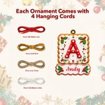 Personalized Holly Cute 3D-Effect Artwork Gingerbread Initial Acrylic Ornament with Name Home Tree Decor Christmas Gift for Family Children 7