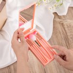 Personalized Cute Birth Flower Unicorn Makeup Brush  with Name Case Birthday Christmas Gift for Girls Young Females