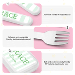 Personalised Cute Animal Name Fork Spoon Knife 3 Pcs Cutlery Set with Surname and Case Back to School Birthday Gift for Boys Girls