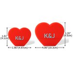 Personalized 3D Printed Funny Middle Finger Heart Shaped Gift Box with Text Anniversary Birthday Gift for Boyfriend Girlfriend