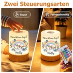 Personalisiertes Nachtlicht mit Haustierengel, Trauerspruch & Namen | Kabellos & Dimmbar | Regenbogenbrücke | Trauergeschenk für Herrchen & Frauchen 8
