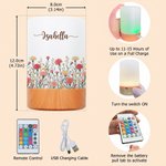 Personalised Birth Flower Dimmable Touch Control Night Light with Name and Adjustable Colour Bedroom Decor Birthday Gift for New Mum Women Friends 10