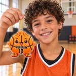 Personalized  Cartoon Sports Dumpling Acrylic Ornament with Name and Number Home Decor Christmas Game Day Gift for Sport Lover Family