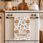 Torchon de cuisine personnalisé vintage sur le thème de la pâtisserie, du pain et des gaufres, avec inscription – Cadeau de pendaison de crémaillère ou d'anniversaire pour les passionnés de pâtisserie 2