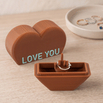 Personalized 3D Printed Funny Middle Finger Heart Shaped Gift Box with Text Anniversary Birthday Gift for Boyfriend Girlfriend