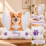 Personalised Cute Pet Photo Angel Wing Soft Cushion with Name and Date Home Decor Pet Loss Memorial Sympathy Gift for Pet Owners 8