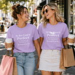 Personalized Is Perfect Soft 100% Cotton T-shirt with Title Quality and Text Anniversary Birthday Gift for Couple Friend 3