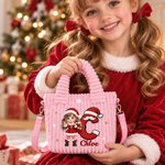 Personalised Cute 3D Style Cartoon Character Clipart Initial Crossbody Handbag with Name Christmas Gift for Children 2