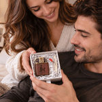 Personalized Funny Stickman Pattern Mechanical Sandalwood Lighter Kit with Initial and Box Daily Use Wedding Birthday Gift for Couple Man Husband