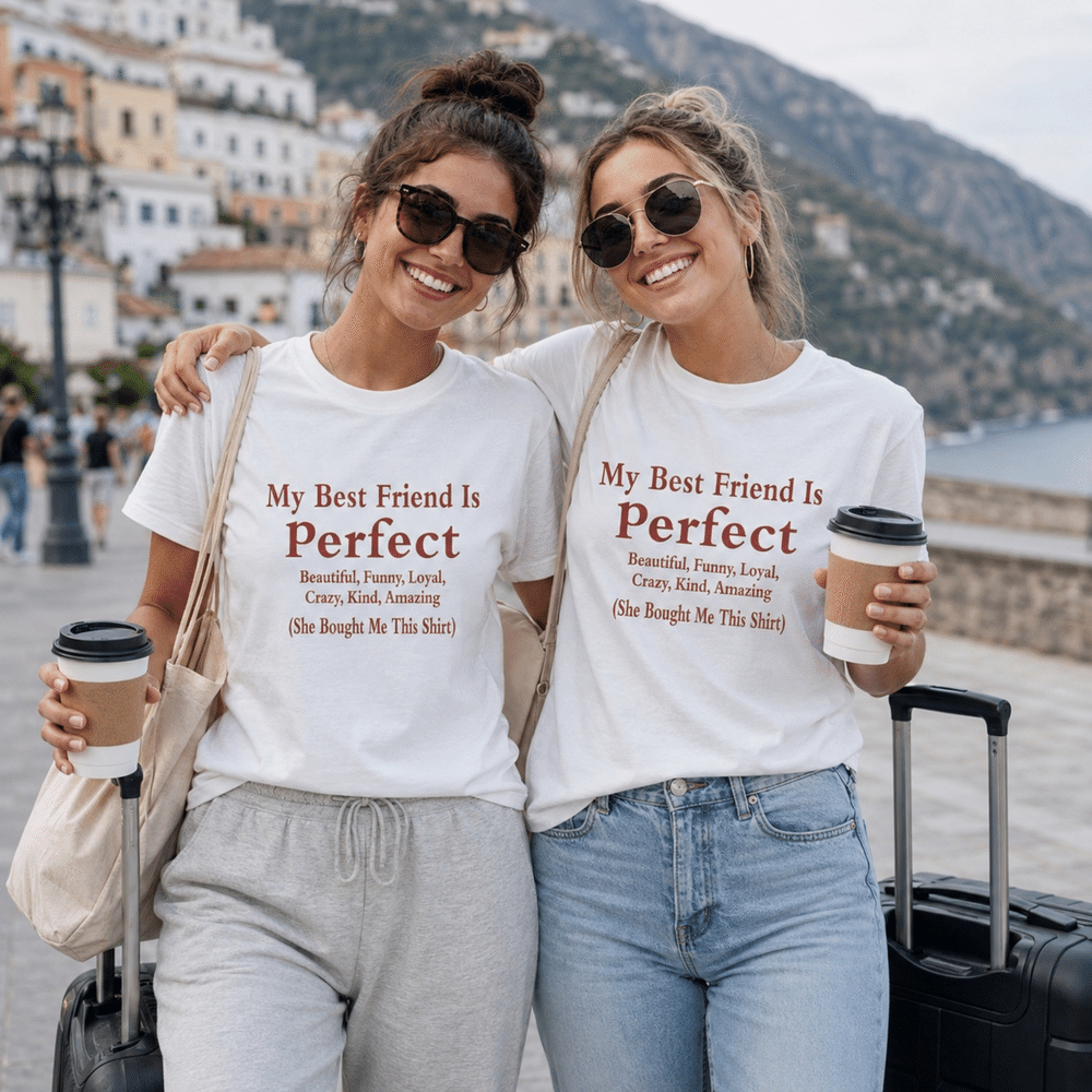 Personalized Is Perfect Soft 100% Cotton T-shirt with Title Quality and Text Anniversary Birthday Gift for Couple Friend 6