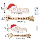 Personalisiertes Weihnachts-Etikett für Weihnachtsschachteln mit Weihnachtsmannmütze und Zuckerstange, mit Namen und Text – Weihnachtsgeschenk für Kinder und die Familie 10