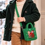 Personalised Cute 3D Style Cartoon Character Clipart Initial Crossbody Handbag with Name Christmas Gift for Children 4