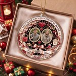 Personalised Love is the Greatest Treasure in Life Acrylic Ornament with Name and Photo Christmas Anniversary Gift for Couple 6