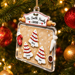 Personalised 3D-Effect Artwork Christmas Tree Biscuit Baking Pan Shaped Acrylic Ornament with 2-10 Names Christmas Gift for Family 8