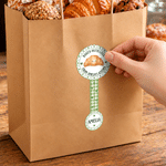 Personalised Cartoon Bakery Waterproof Stickers Labels with Name Gift Decor Christmas Party Favors for Bakery Staff Bakers 8