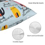 Funda de cojín mullida con ilustración personalizada de gatos y perros, con nombre. Decoración para el hogar. Regalo de Navidad para la familia y los amantes de las mascotas. 6