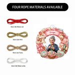 Personalized Sewing Theme Sweet Wreath Acrylic Ornament with Name and 4 Lanyards Home Decor Christmas Gift for Sewing Lover Mom Grandma Wife 8