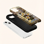 Coque de téléphone personnalisée style vitrail avec fleur de naissance et prénom pour iPhone – Cadeau d'amitié ou d'anniversaire pour la famille ou un ami, à utiliser au quotidien 6