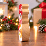 Décoration de Noël personnalisée en bois avec bonhomme de neige de Noël en dessin animé et éclairage LED, avec prénom et texte – Décoration d'intérieur, cadeau pour les fêtes de fin d'année et les soirées d'hiver, à offrir à un ami