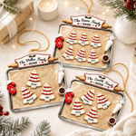 Personalised 3D-Effect Artwork Christmas Tree Biscuit Baking Pan Shaped Acrylic Ornament with 2-10 Names Christmas Gift for Family 4